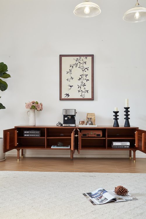 Wood Large-Capacity Living Room TV Stand - Image 3