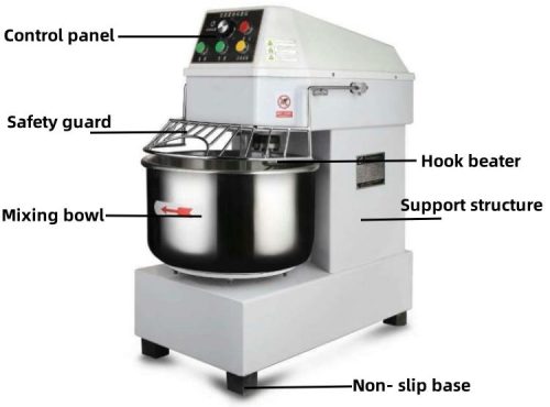 Commercial Industrial Bakery Machine Bread Spiral Mixers Dough Mixer - Image 4