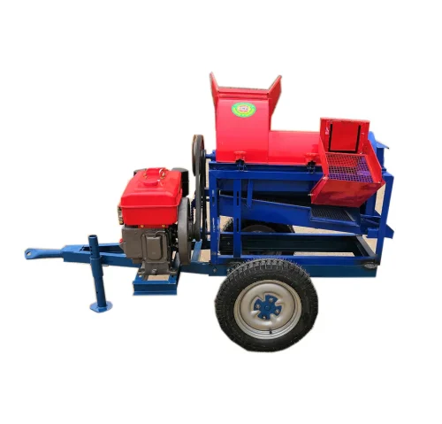 Automatic Corn Thresher Maize Sheller 600kg/h Corn Peeler Diesel Engine With Tires