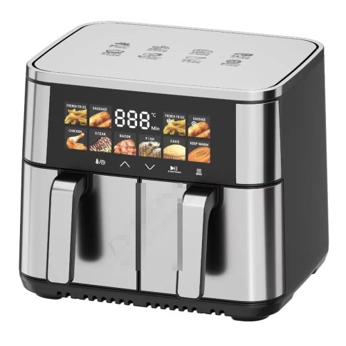 Digital Screen 8L 9L 10L High Capacity Oven Air Fryer with Dual Zone Basket - Image 2