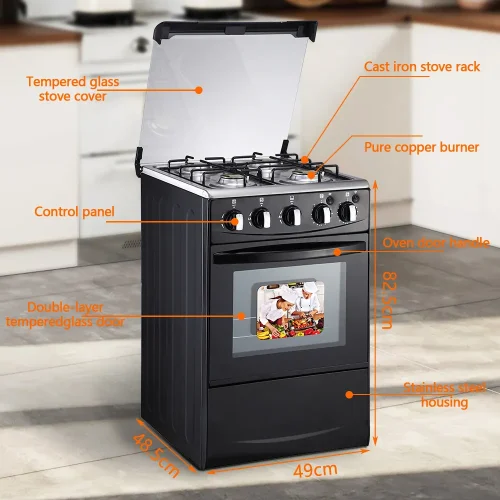 60L Multifunctional Large Household Oven with Baking Pan & Electrical Integration - Image 5