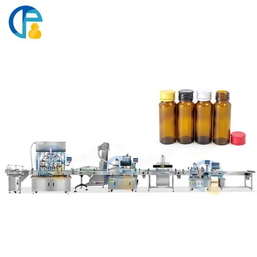 Essential Oil Perfume Oral Syrup Small Bottle Glass Liquid Filling Capping Machine Line