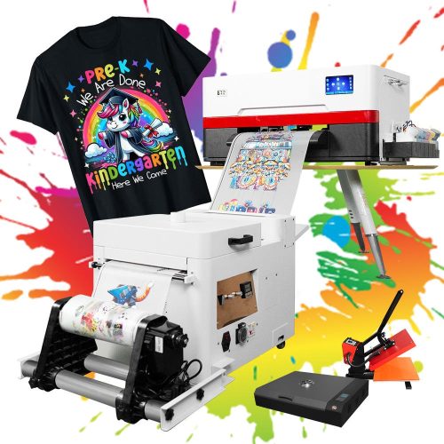 A3 Direct to Film Digital Dtf Printer T-shirt Press Epson F1080 xp600 Print Head With Logo Printing Transfer Cloth