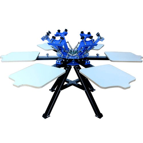 Manual Flatbed Floor-Standing Six-Color Six-Station Double-Wheel Screen Printing Machine - Image 3