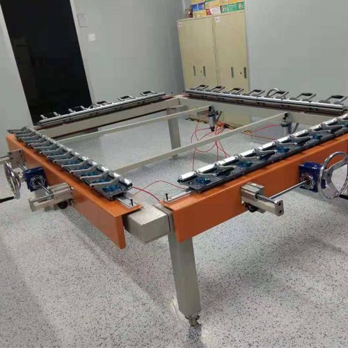 Double Clamp Worm Screen Stretching Machine for T-Shirt Printing - Image 4