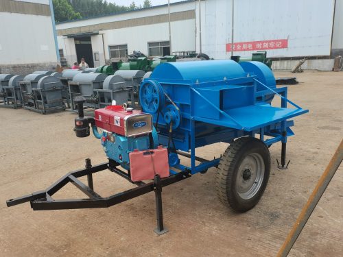 Diesel Electric Corn Thresher Industrial Soybean Sheller Millet Thresher Tractor - Image 4