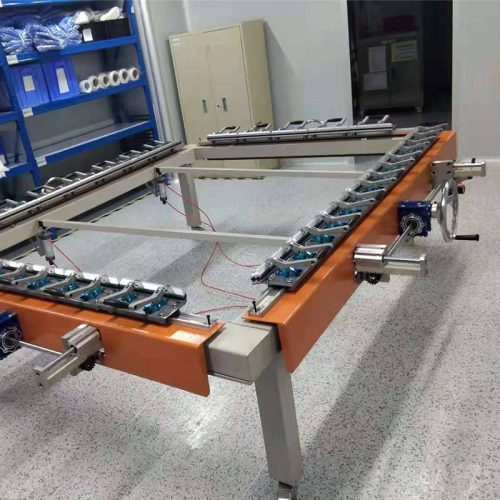 Double Clamp Worm Screen Stretching Machine for T-Shirt Printing - Image 7