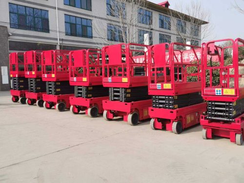 10m-12m Self-Propelled Mobile Overhead Hydraulic Shear Jack Lifting Platform for High-Altitude Operation - Image 5