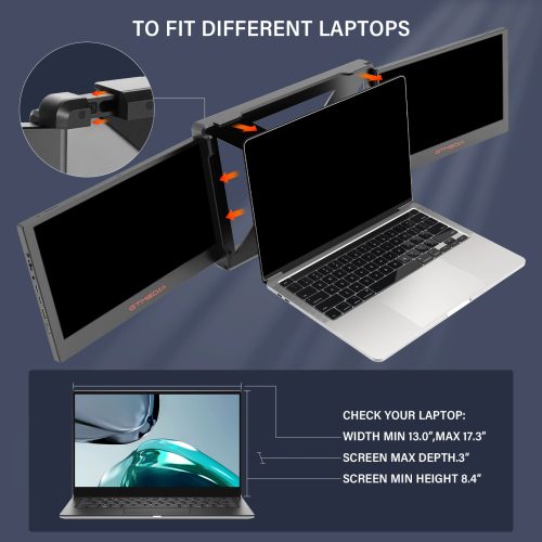 11.6 Inch Laptop Triple Dual Extender Screen Laptops Monitor - Image 6