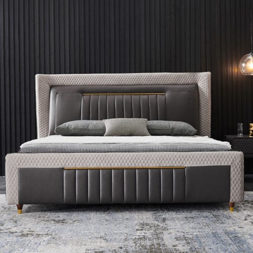 Modern Luxury Ottoman Bed Set Hotel Beds with Storage