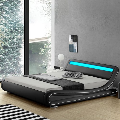 Storage Bed Leather Upholstered King Bed Frame Smart Led Bed Queen Full Size Camas - Image 2