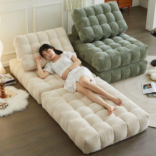 Style Living Room Sofa, Extendable Bed with Back Seat, Movable DIY Combine , Oversize Chair Furniture