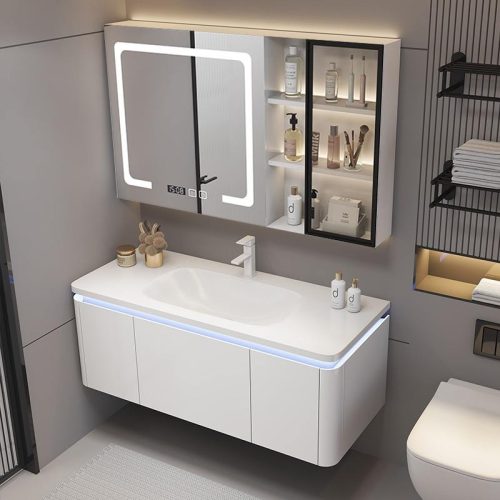 Modern Style Bathroom Vanities Bathroom Cabinet With Mirror - Image 2