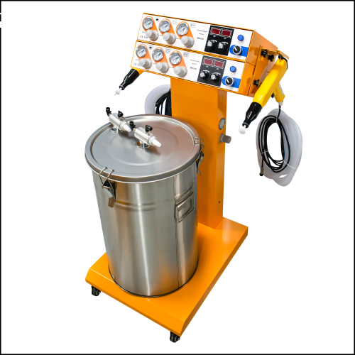 Double Electrostatic Generator Powder Coating Machine With Core Gun Assembly