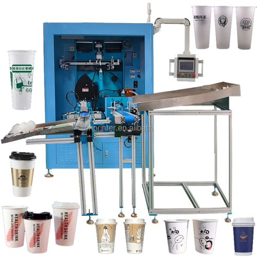 Multi-Color Disposable Paper Plastic Cup Roller Automatic Screen Printing Machine