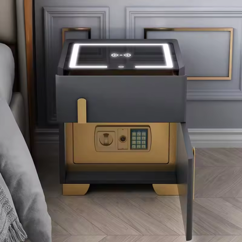 New Modern Usb Wireless Charging Nightstand Multifunctional Home Furniture Safe Smart Bedside Tables for Bedroom