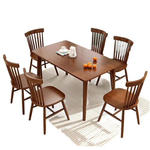 Modern Dining Set for Home, Kitchen, Room, Rectangular Table with 4 Chairs