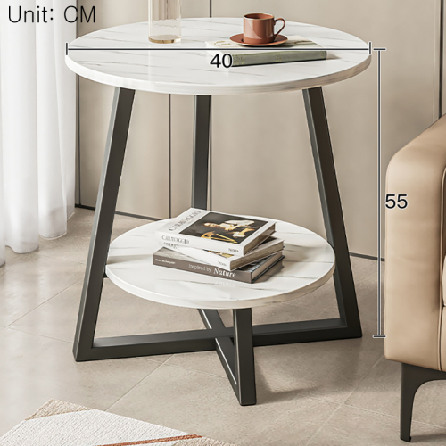 Luxurious Modern Side Table Living Room Double Layer SofaTray High-end Wooden Coffee Tables Home Furniture