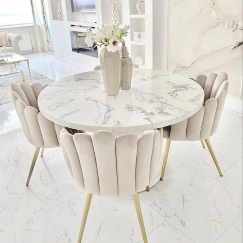 Restaurant Dining Room Furniture Marble Round Table Dining Table