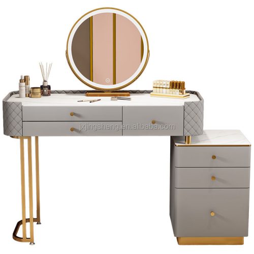 Brand New Wood Bedroom Furniture Lighted Makeup Vanity Make Up Dressing Table With Lighted Mirror