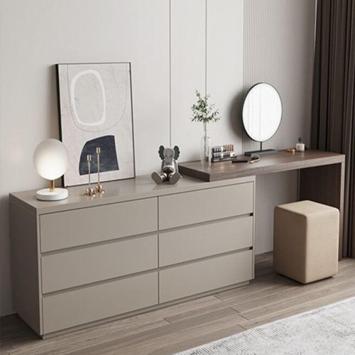 Bedroom Dressing Table With Cabinet Nordic Dressing Table With Mirror Wooden Make Up Table With Led Light