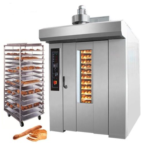 Gas Industrial Rotary Oven For Baking Bread Baking, Italian Commercial 64Tray Rack Rotary Oven