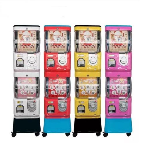 High Quality Electronic Coin Operated Double-layer Kids Gumball Capsule Toy Vending Machine