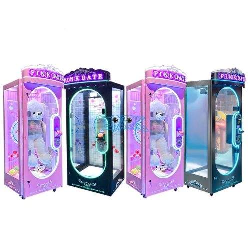 Pink Date Cut The Rope Game Machine Standing Indoor Push Prize Toy Crane Claw Machine