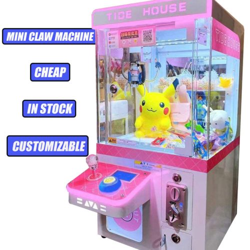 Mini Claw Crane Machine Street Amusement Coin Operated Games Mini Plush Toy Vending Machine With Bill Acceptor