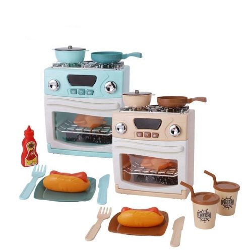 High Quality Pretend Play Oven Set With Light And Sound Two Colors For Choice Christmas Gift For Kids Kitchen Toy Set