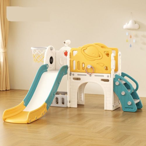 Interstellar Rocket Slide Toys Indoor Play Equipment Baby Plastic Kids Swing And Slide Set For Children Playground