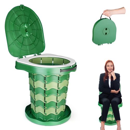 Own Patent Rugged Beautiful Retractable Folding Outdoor Portable Toilet Camping Trip(MOQ 3 PCS)