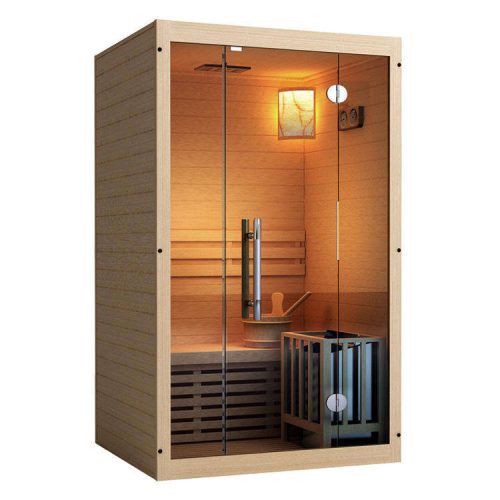 Traditional Classic 1-2 person Sauna Room Fat Reduction Indoor Steam Sauna Hawiya Stove Wooden Sauna Room With Heater - Image 2