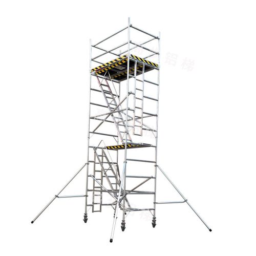 Aluminum High Quantity with Inclined Ladder Scaffolding 6m