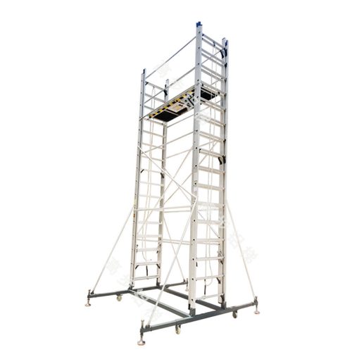 Scaffold Aluminium Mobile Easy With Wheels Aluminium Scaffolding Set With Telescopic Ladder On Each Side 9m