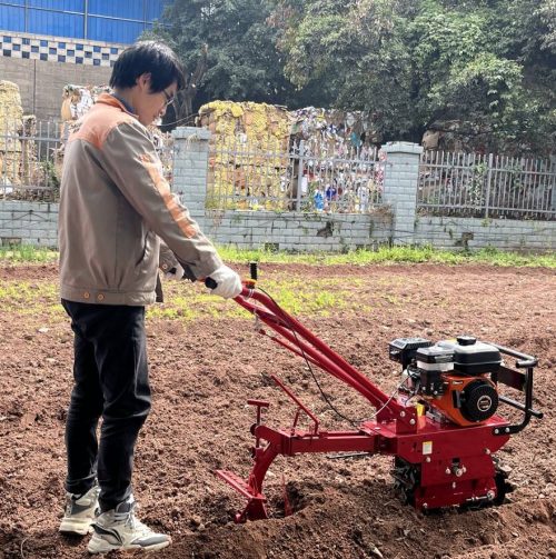 Plough Tilling Rotary Tiller Garden Cultivator Agricultural Equipment Gas Engine Turnover Plow Weeding Hoe Machine