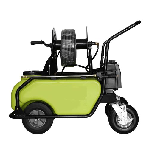 60L Agricultural Electric Portable Hand Push Cart Sprayer Garden Plastic Pesticide Weed Trolley Battery Sprayer