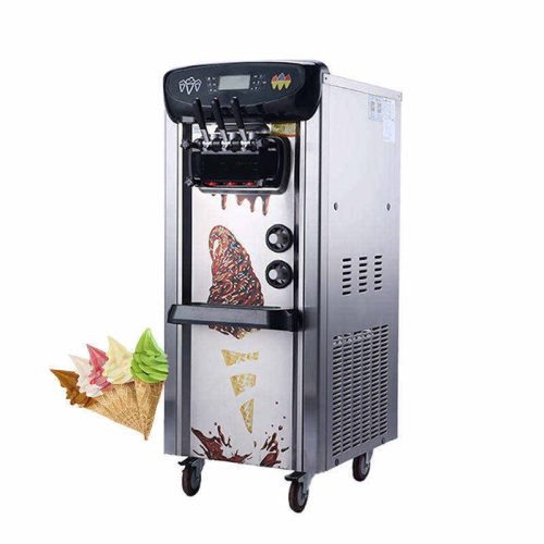 Commercial Vertical Automatic Sundae Ice Cream Machine Soft Ice Cream Machine