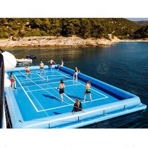 Customized Inflatable Water Sport Platform Inflatable Floating Island Inflatable Pickleball Court