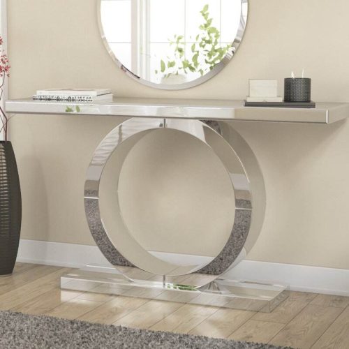 Modern Mirrored Console Table Accent Hallway Table for Home Hotel Furniture