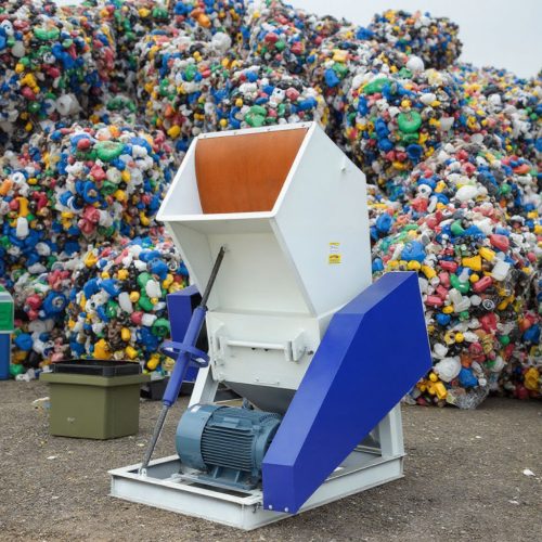 Plastic Crusher Powerful Large-scale Industrial Crusher Blue Bucket Fruit Basket Shredder Bumper Recycling Shredder