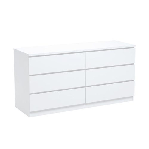 Bedroom 6-Drawer Chest, 50 X 151 X 77cm, White - Image 2