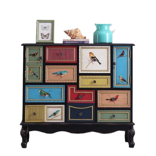 Multi-color Combination Drawer Cabinet Living Room Storage Cabinet Utility Closet Cabinet Smart Living Room Storage