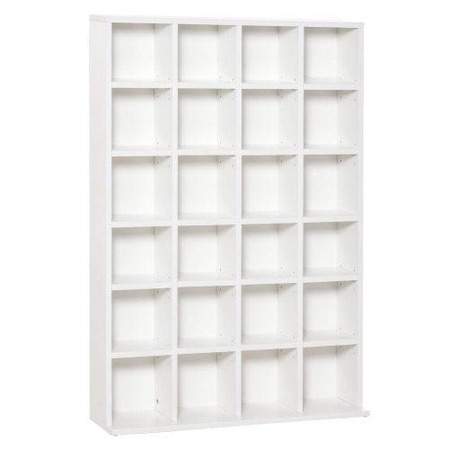 DVD CD Media Storage Cabinet Racks Wooden Shelf Video Bookcase Display - Image 2