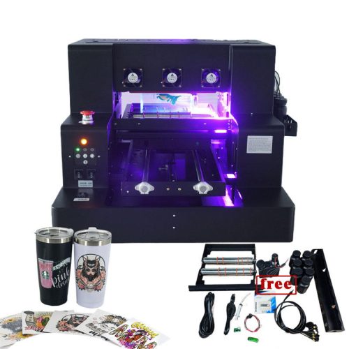 Newest Auto Commerical A3 Small UV Inkjet Printer A4 Size Printing Machine UV Printer Flatbed & Bottle UV Printer