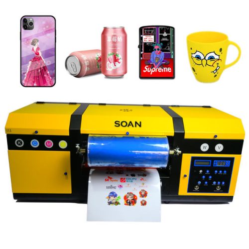 A3 Size 2 in 1 Roll to Roll Uv Dtf Printer Cold Wrap Transfer for Cups A3 Digital Printing Machine Sticker Printer