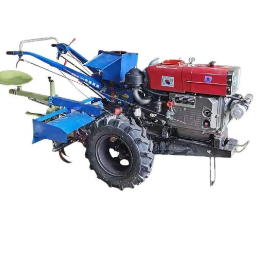 Hand Push Diesel Powered Power Tiller Two Wheels Walking Tractor - Image 2