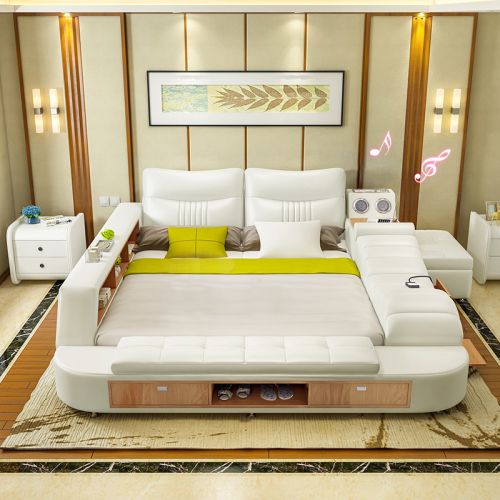 Functional King Size Queen Headboard Luxury Smart Beds - Image 3