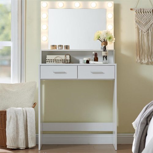 Modern Furniture Dressing Mirror Modern Dressing Table With Mirror And Drawers White Dresser For Bedroom Makeup Vanity Table Set - Image 2