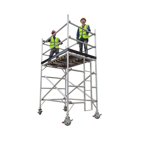 Aluminum Material Scaffold Feature Step Platform Foldable Scaffolding Ladder 3m - Image 2